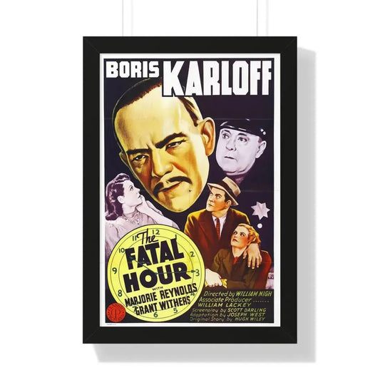 THE FATAL HOUR 1940 - Framed Movie Poster 16″ x 24″ Black - The Sticker Space