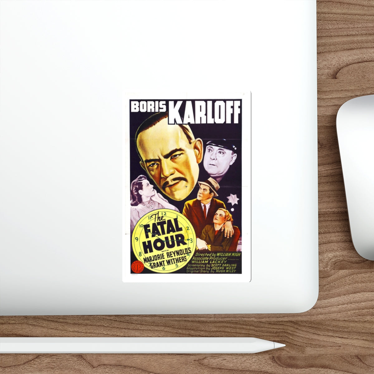 THE FATAL HOUR 1940 Movie Poster STICKER Vinyl Die-Cut Decal-The Sticker Space