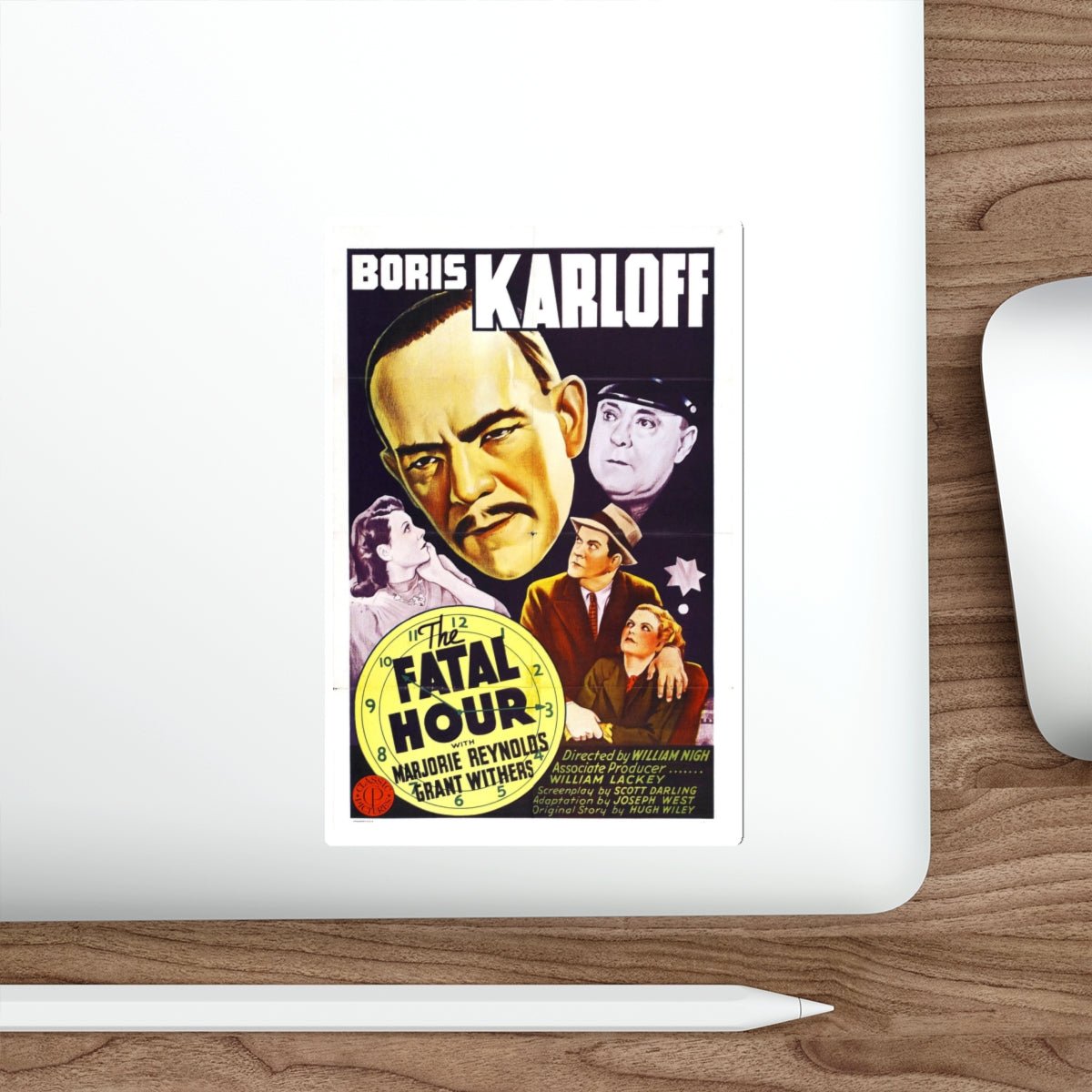 THE FATAL HOUR 1940 Movie Poster STICKER Vinyl Die-Cut Decal-The Sticker Space