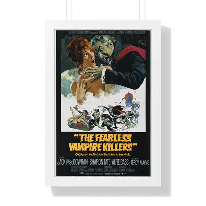 THE FEARLESS VAMPIRE KILLERS - OR PARDON ME, BUT YOUR TEETH ARE IN MY NECK 1967 - Framed Movie Poster 16″ x 24″ White - The Sticker Space