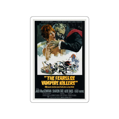 THE FEARLESS VAMPIRE KILLERS - OR PARDON ME, BUT YOUR TEETH ARE IN MY NECK 1967 Movie Poster STICKER Vinyl Die-Cut Decal-White-The Sticker Space