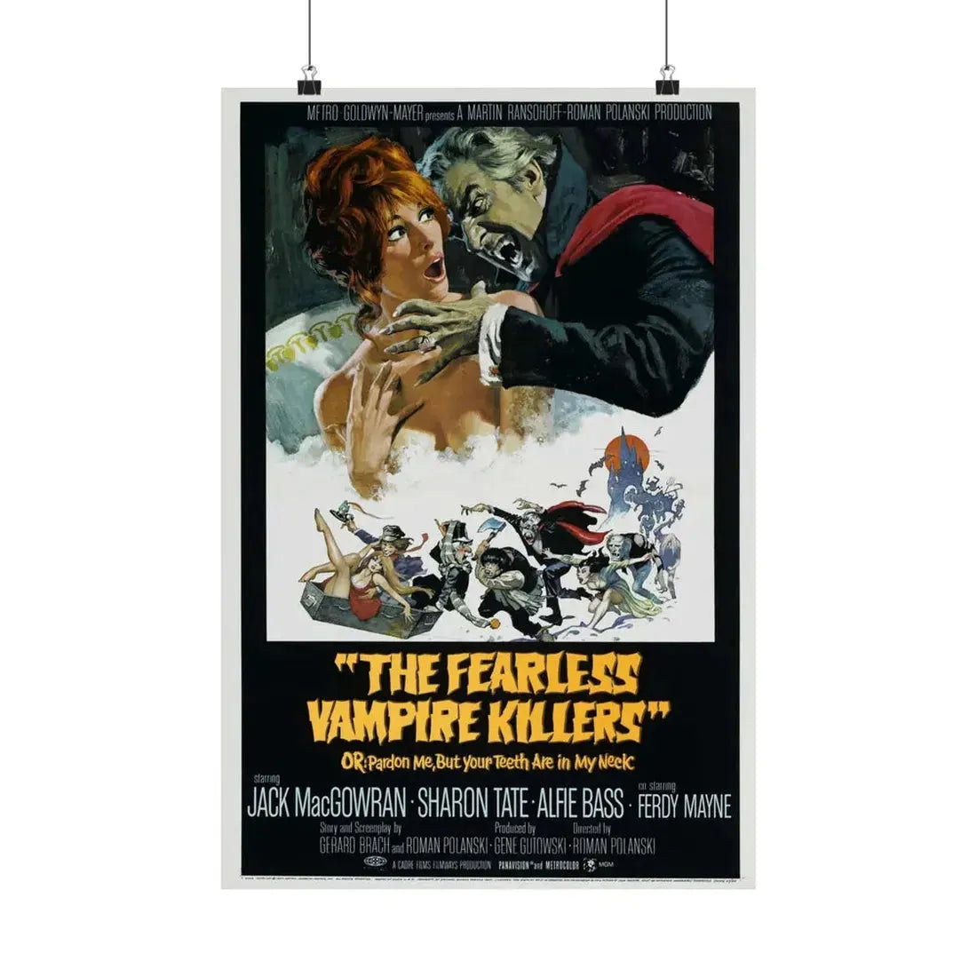 THE FEARLESS VAMPIRE KILLERS - OR PARDON ME, BUT YOUR TEETH ARE IN MY NECK 1967 - Paper Movie Poster 16″ x 24″ Matte - The Sticker Space