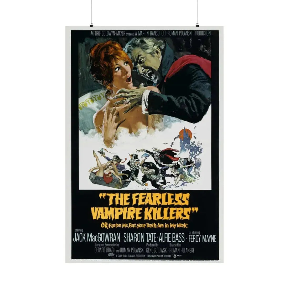 THE FEARLESS VAMPIRE KILLERS - OR PARDON ME, BUT YOUR TEETH ARE IN MY NECK 1967 - Paper Movie Poster 36" x 54" Matte - The Sticker Space
