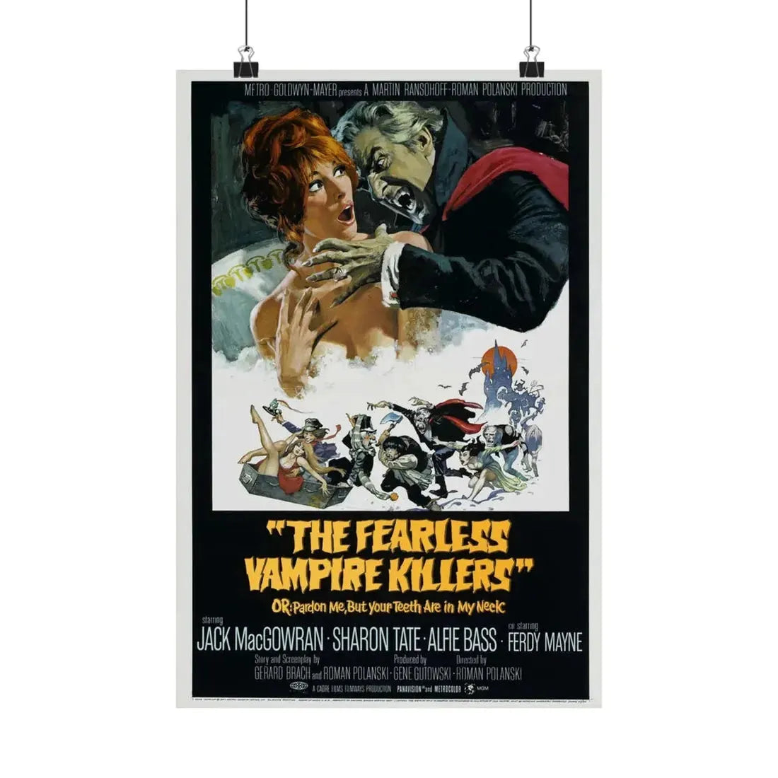 THE FEARLESS VAMPIRE KILLERS - OR PARDON ME, BUT YOUR TEETH ARE IN MY NECK 1967 - Paper Movie Poster - The Sticker Space