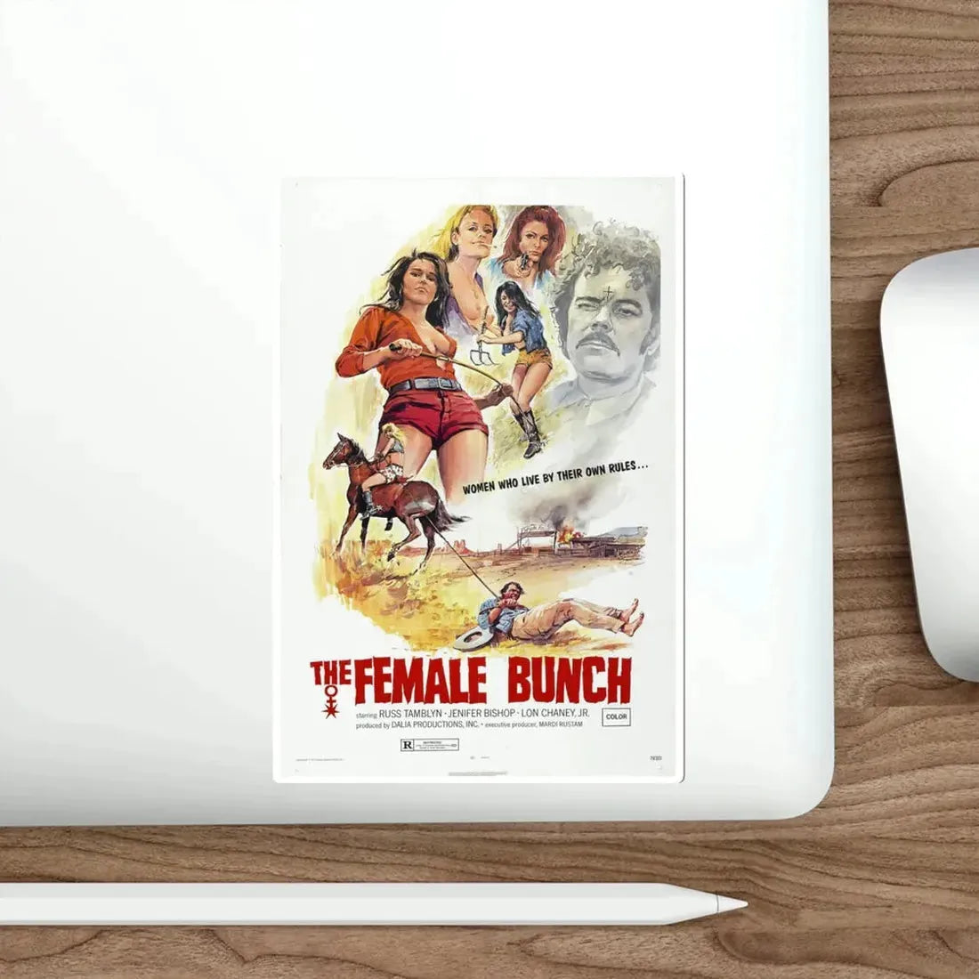 The Female Bunch 1971 Movie Poster STICKER Vinyl Die-Cut Decal - The Sticker Space