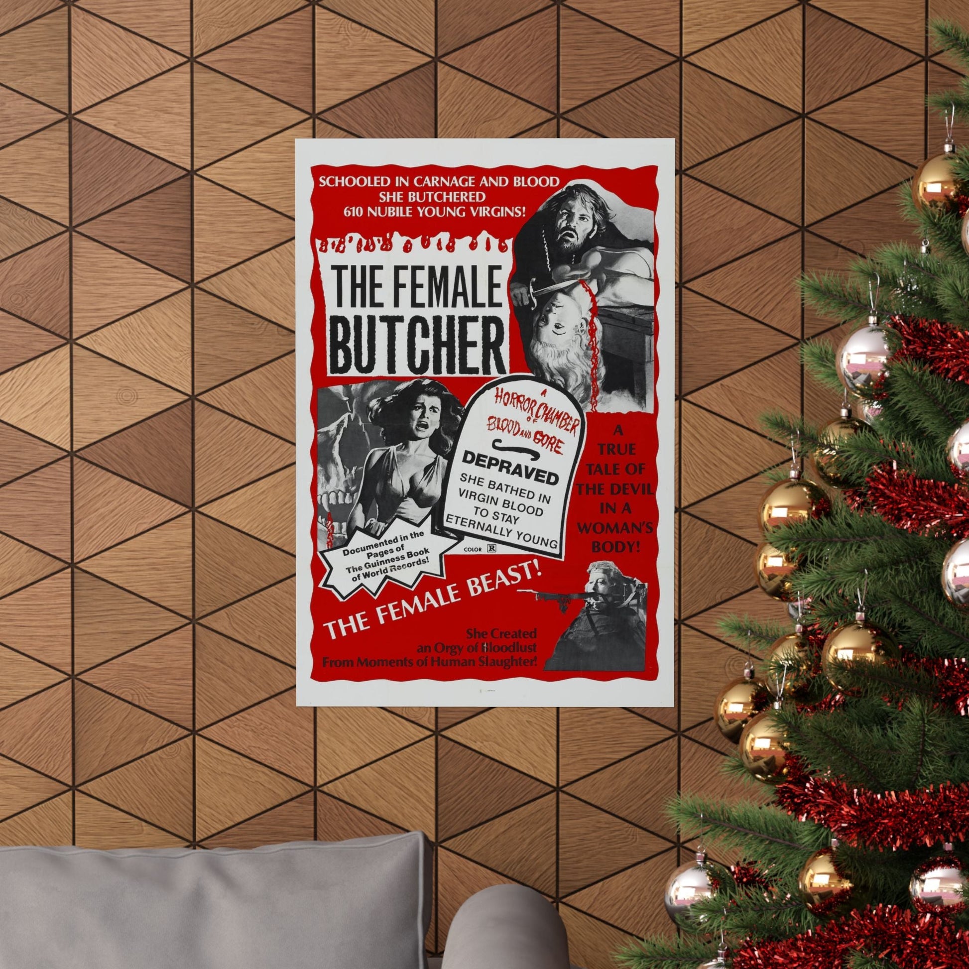 THE FEMALE BUTCHER 1973 - Paper Movie Poster-The Sticker Space