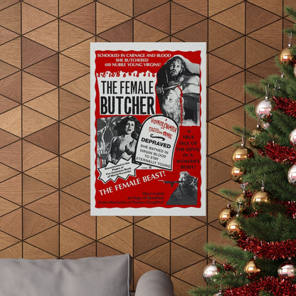 THE FEMALE BUTCHER 1973 - Paper Movie Poster-The Sticker Space