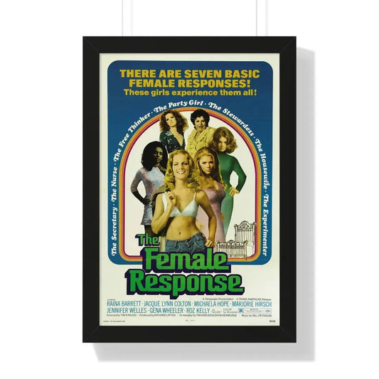 THE FEMALE RESPONSE 1973 - Framed Movie Poster 16″ x 24″ Black - The Sticker Space