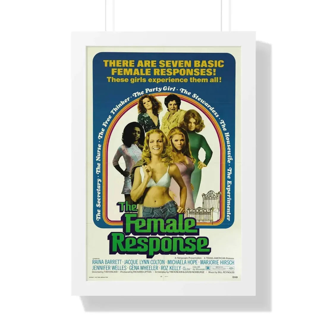 THE FEMALE RESPONSE 1973 - Framed Movie Poster 16″ x 24″ White - The Sticker Space
