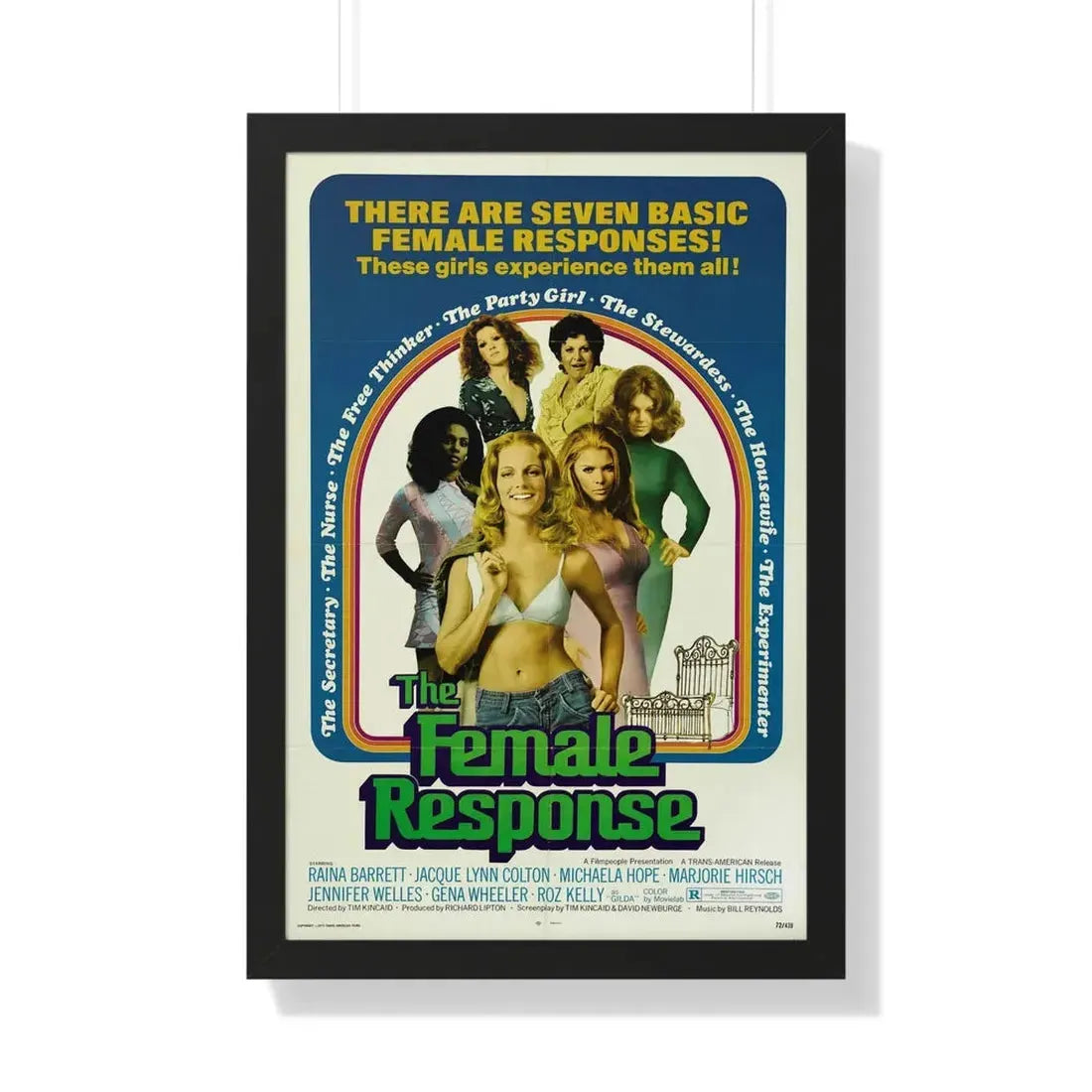 THE FEMALE RESPONSE 1973 - Framed Movie Poster 20" x 30" Black - The Sticker Space