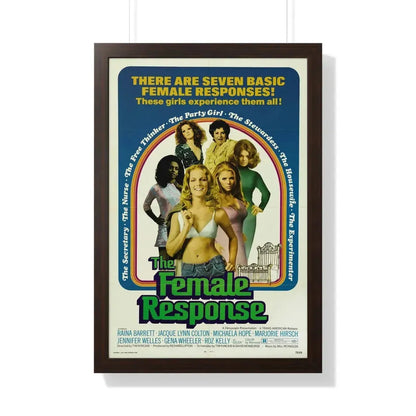THE FEMALE RESPONSE 1973 - Framed Movie Poster 20" x 30" Walnut - The Sticker Space