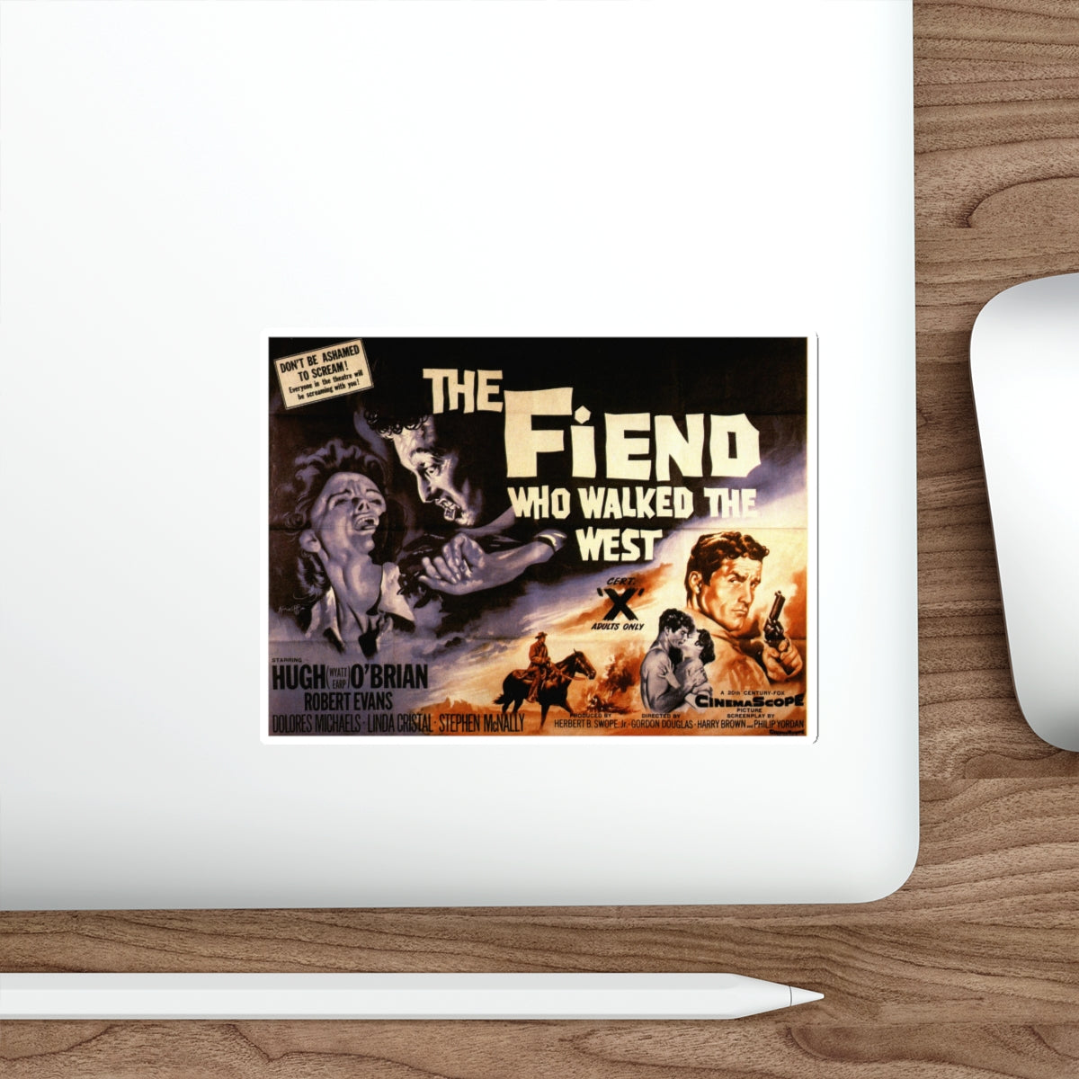 THE FIEND WHO WALKED THE WEST 1958 Movie Poster STICKER Vinyl Die-Cut Decal-The Sticker Space