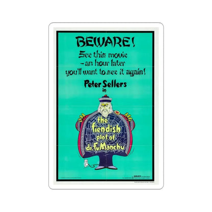The Fiendish Plot of Dr Fu Manchu 1980 Movie Poster STICKER Vinyl Die-Cut Decal 3 Inch - The Sticker Space