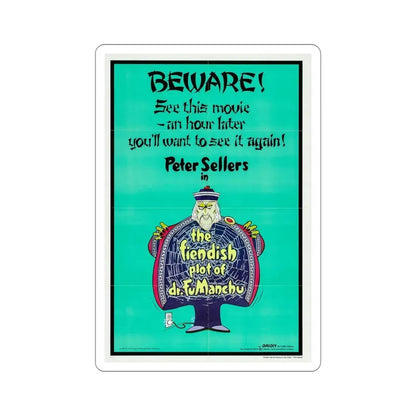 The Fiendish Plot of Dr Fu Manchu 1980 Movie Poster STICKER Vinyl Die-Cut Decal 5 Inch - The Sticker Space