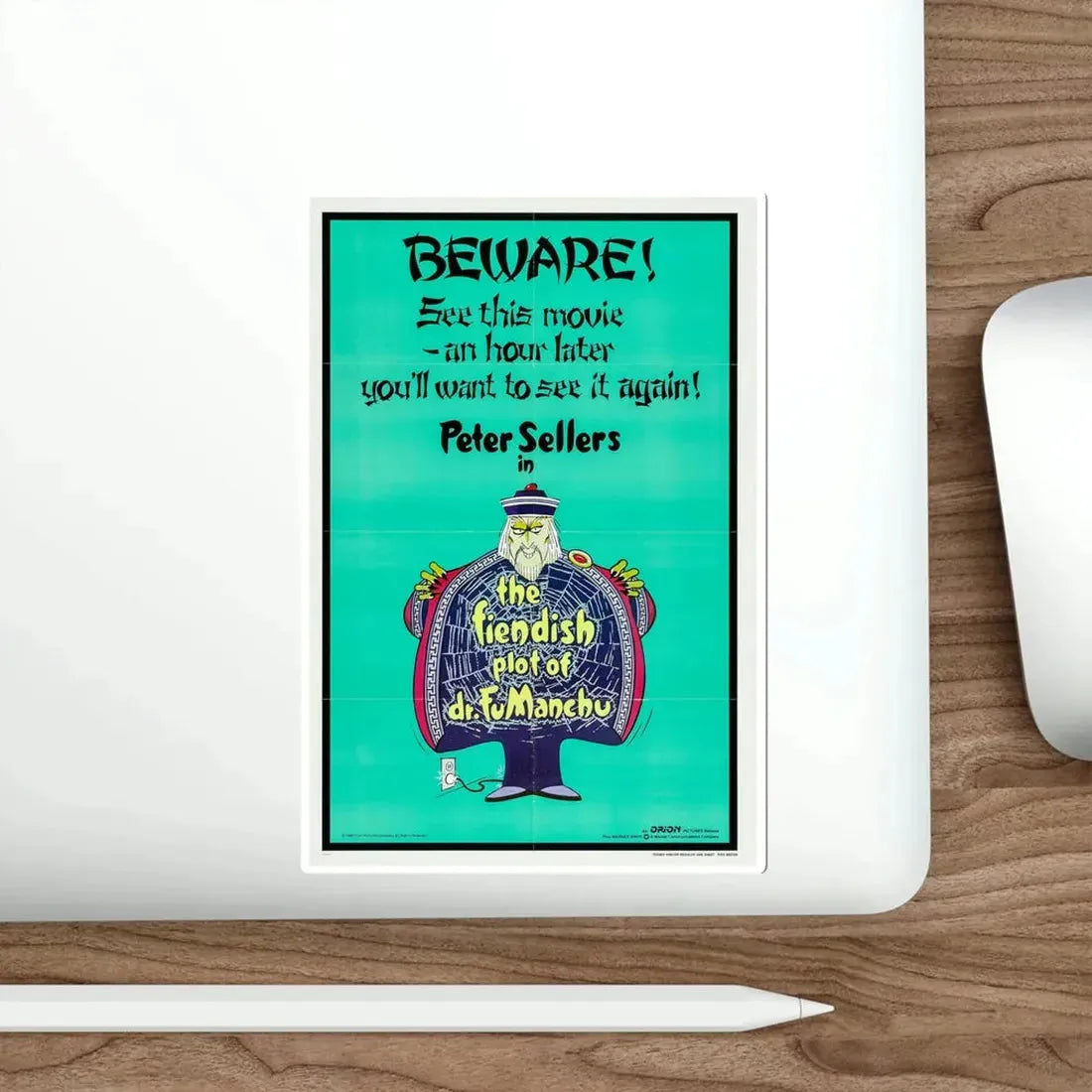 The Fiendish Plot of Dr Fu Manchu 1980 Movie Poster STICKER Vinyl Die-Cut Decal - The Sticker Space