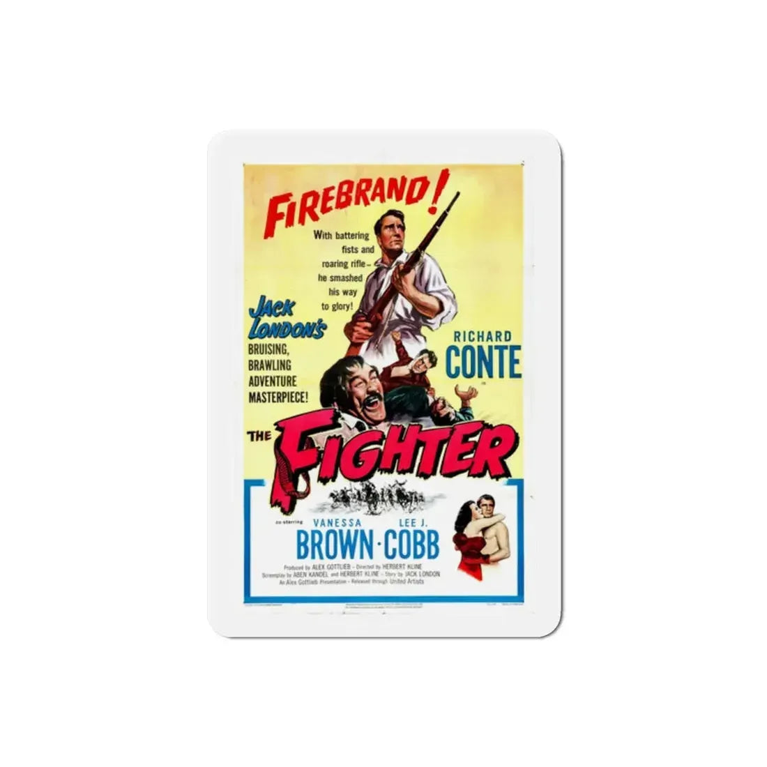 The Fighter 1952 Movie Poster Refrigerator Magnet 2 Inch - The Sticker Space