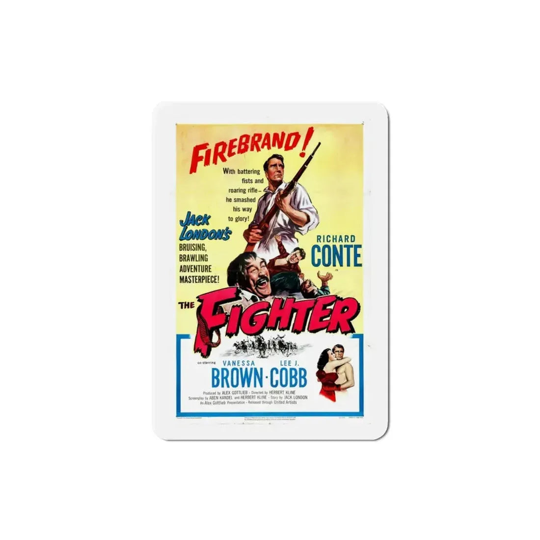 The Fighter 1952 Movie Poster Refrigerator Magnet 3 Inch - The Sticker Space