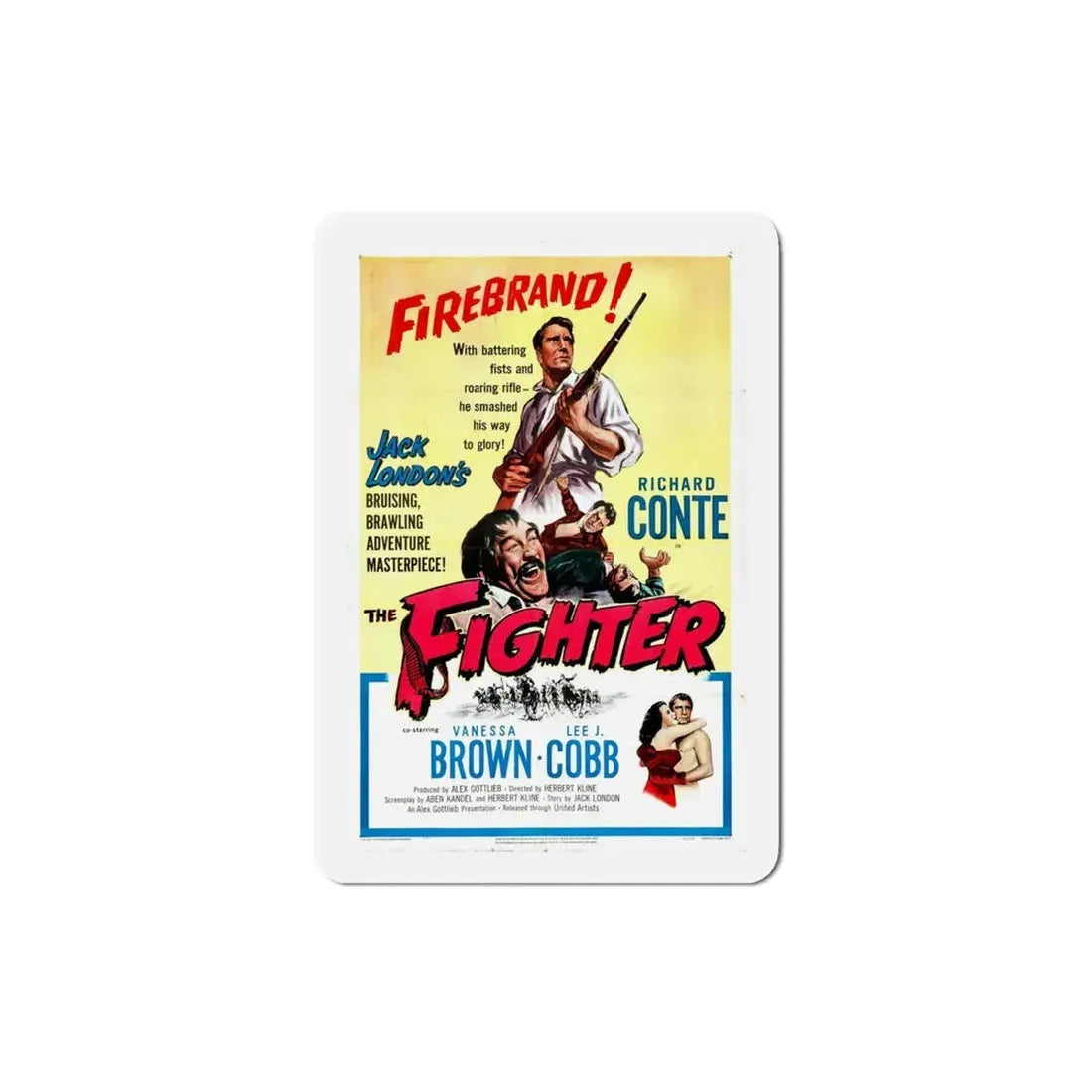 The Fighter 1952 Movie Poster Refrigerator Magnet 4 Inch - The Sticker Space