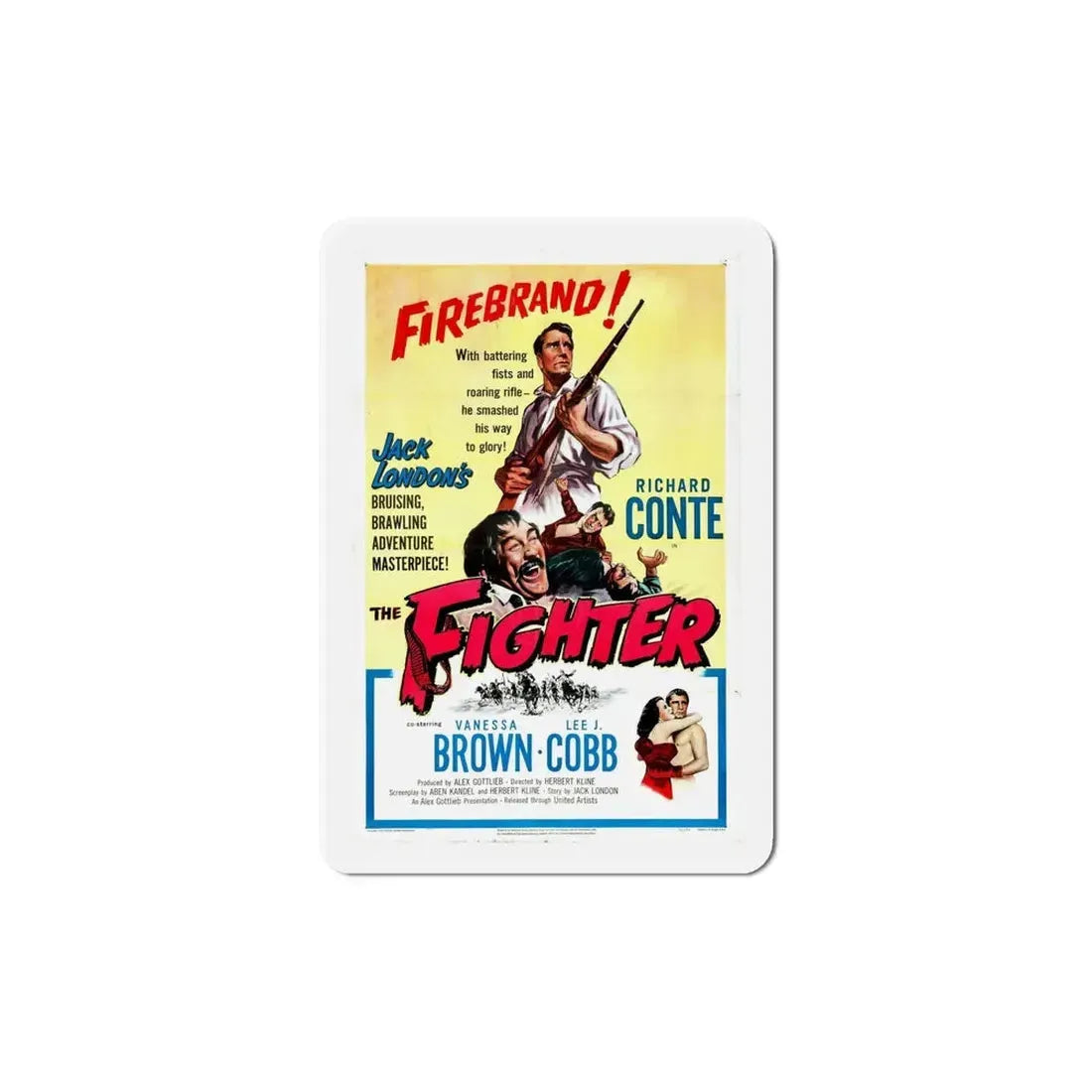 The Fighter 1952 Movie Poster Refrigerator Magnet 6 Inch - The Sticker Space