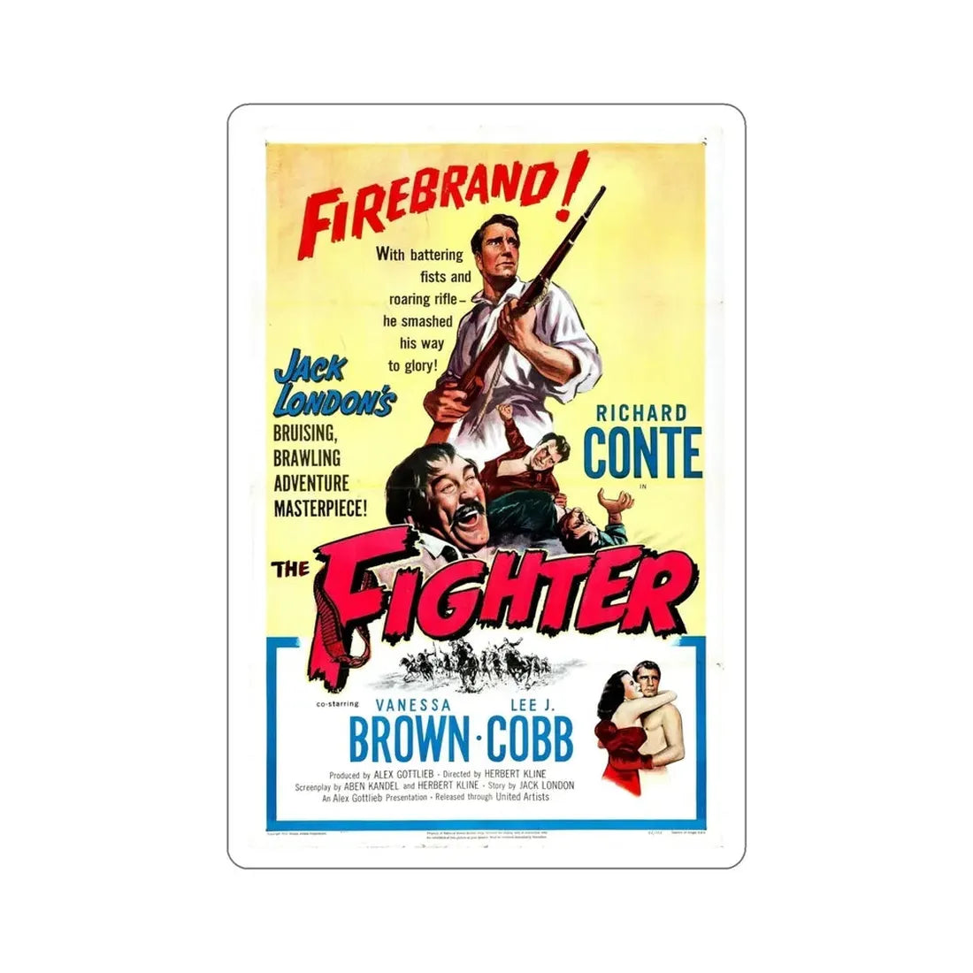 The Fighter 1952 Movie Poster STICKER Vinyl Die-Cut Decal 6 Inch - The Sticker Space