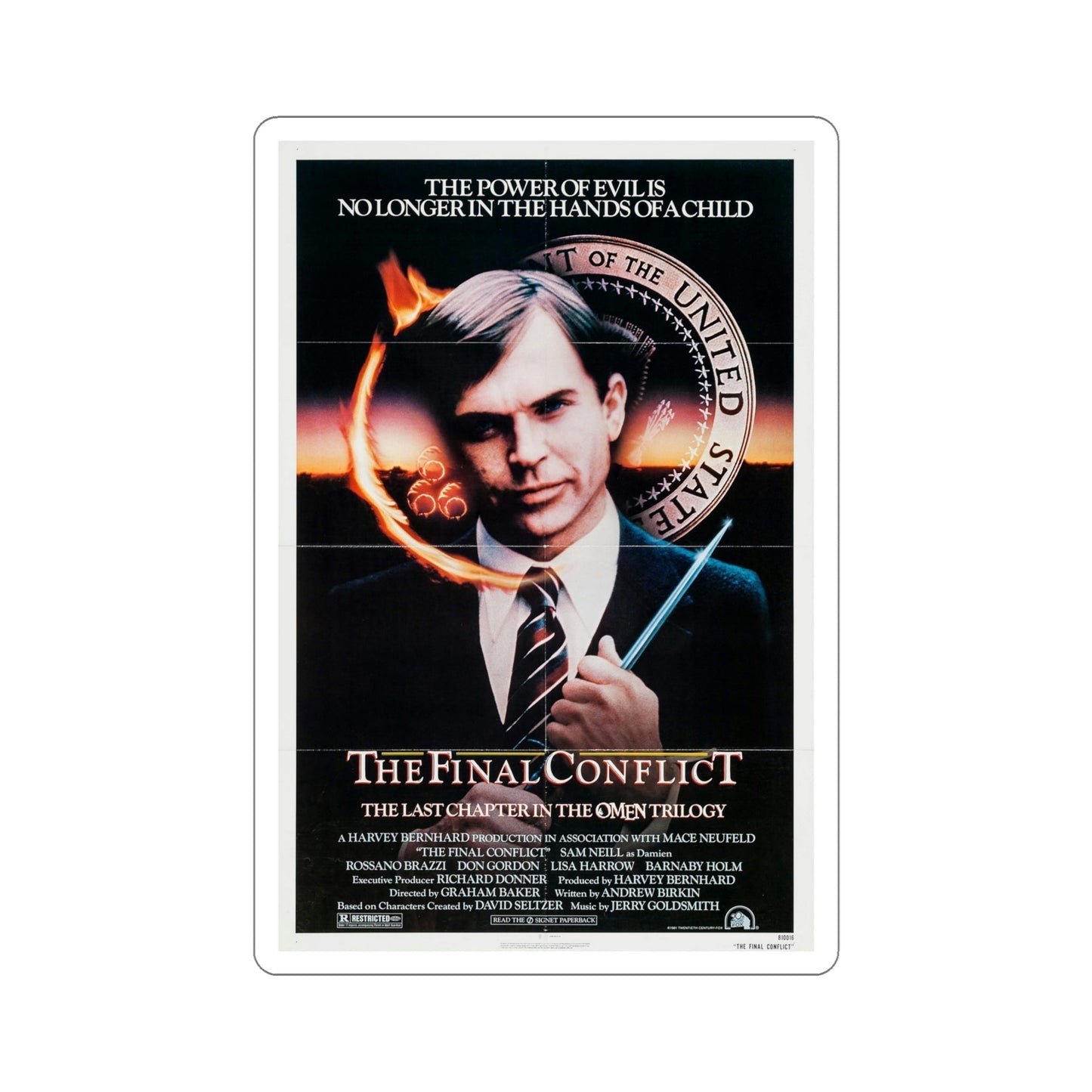 The Final Conflict 1981 Movie Poster STICKER Vinyl Die-Cut Decal-6 Inch-The Sticker Space