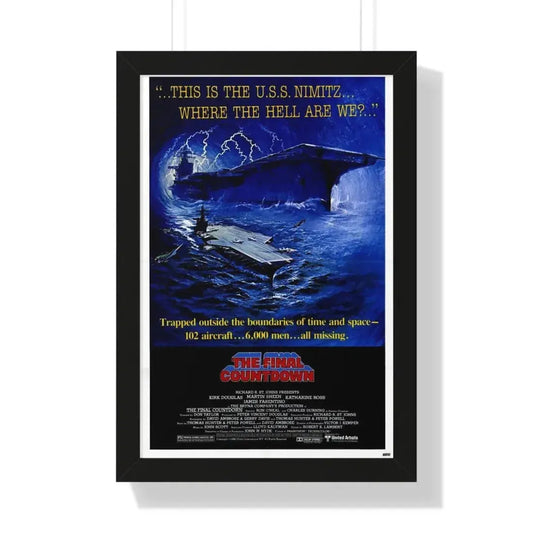 THE FINAL COUNTDOWN 1980 - Framed Movie Poster 16″ x 24″ Black - The Sticker Space