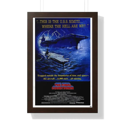 THE FINAL COUNTDOWN 1980 - Framed Movie Poster 16″ x 24″ Walnut - The Sticker Space
