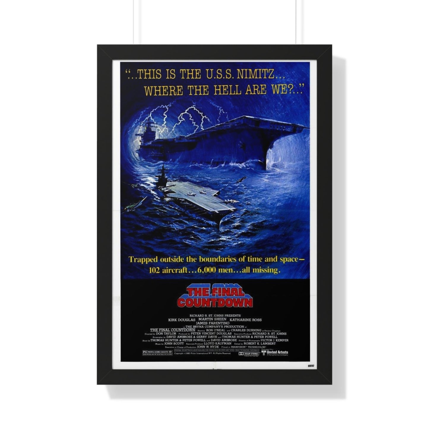 THE FINAL COUNTDOWN 1980 - Framed Movie Poster-20" x 30"-The Sticker Space