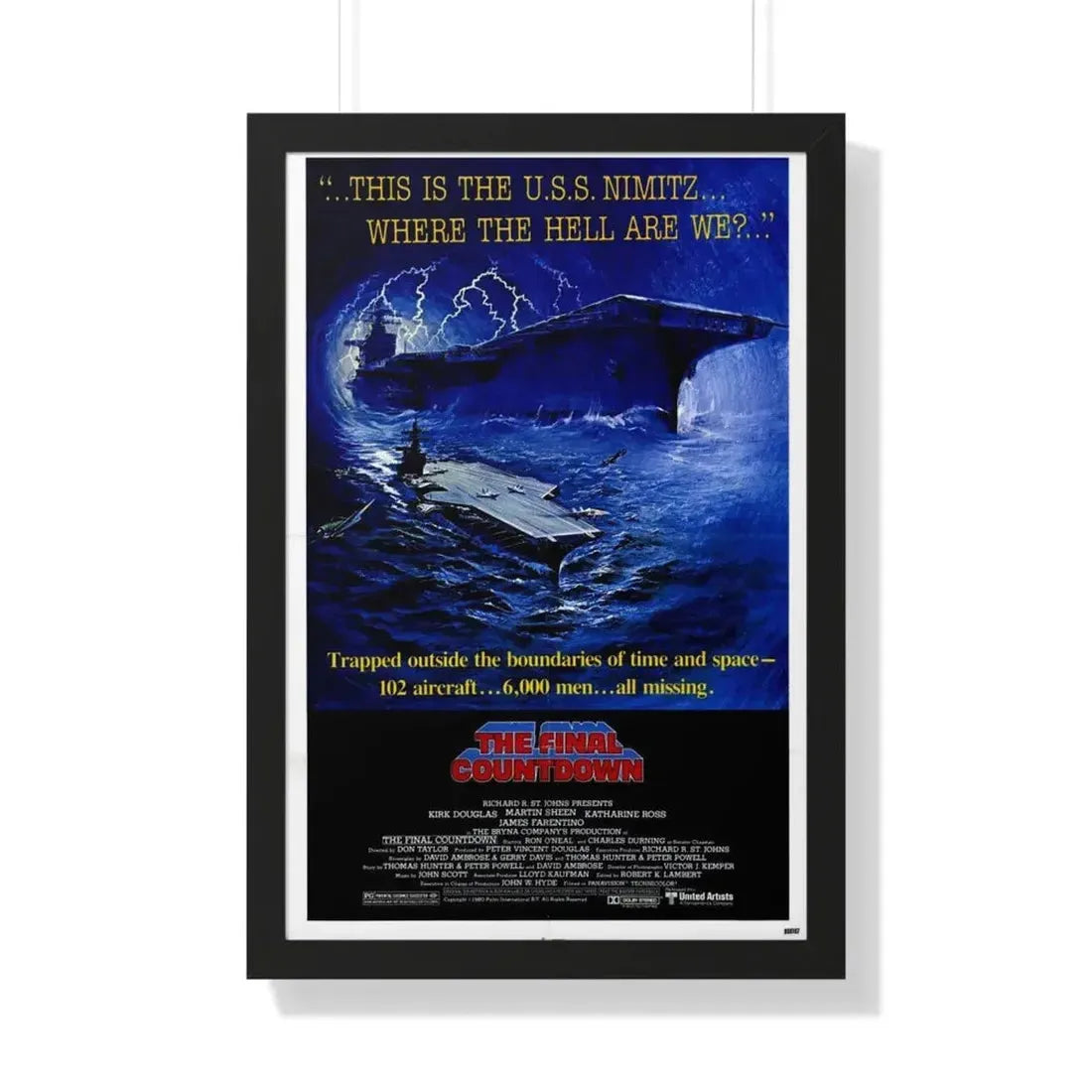 THE FINAL COUNTDOWN 1980 - Framed Movie Poster 20" x 30" Black - The Sticker Space
