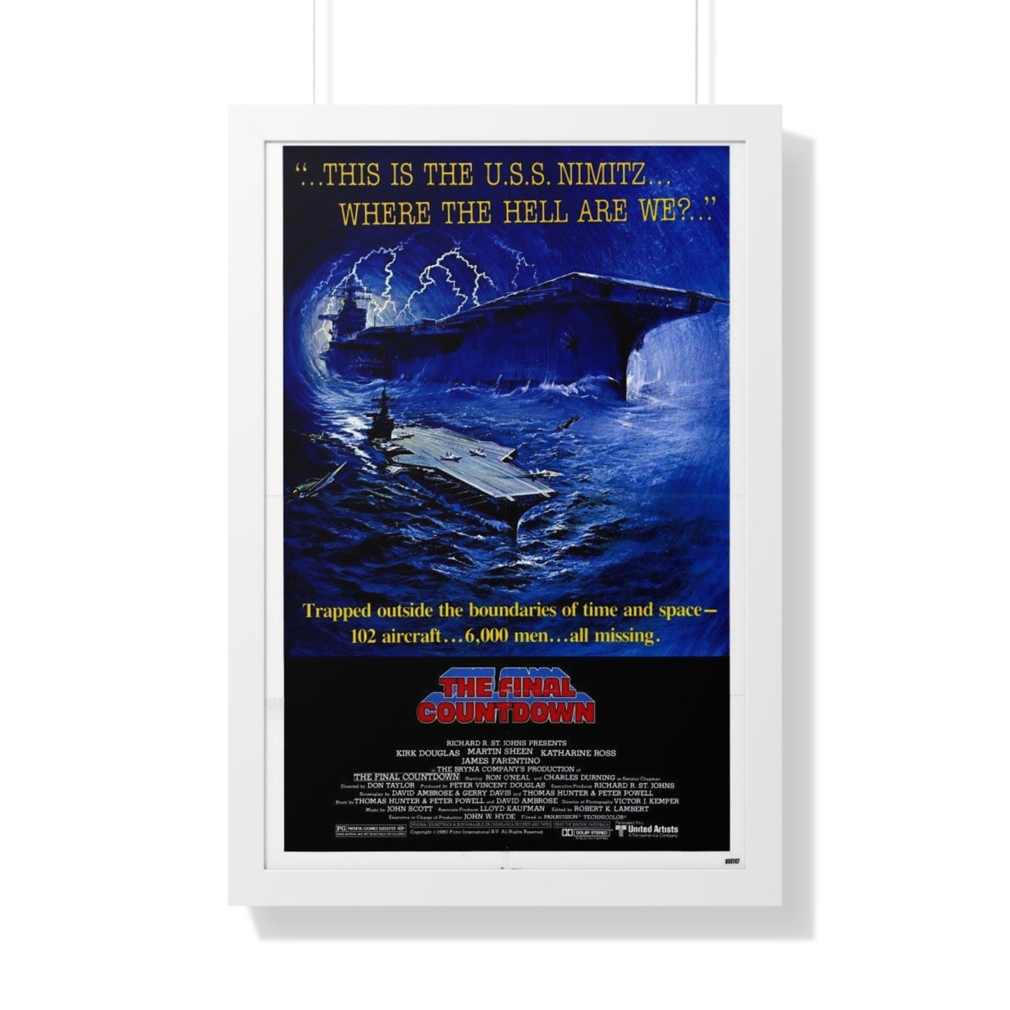 THE FINAL COUNTDOWN 1980 - Framed Movie Poster-20" x 30"-The Sticker Space