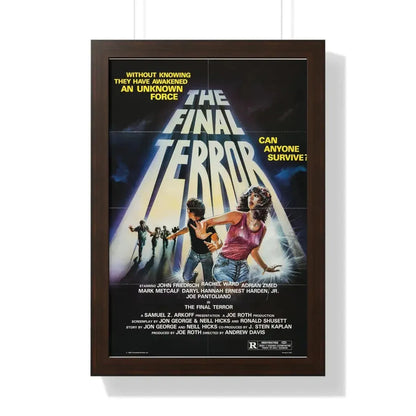 THE FINAL TERROR 1983 - Framed Movie Poster 16″ x 24″ Walnut - The Sticker Space