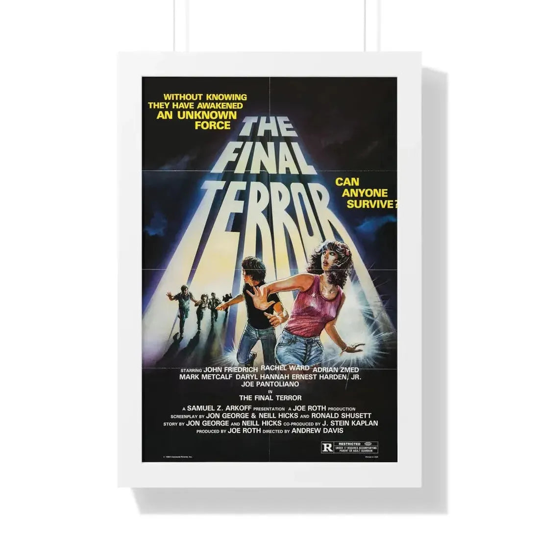 THE FINAL TERROR 1983 - Framed Movie Poster 16″ x 24″ White - The Sticker Space