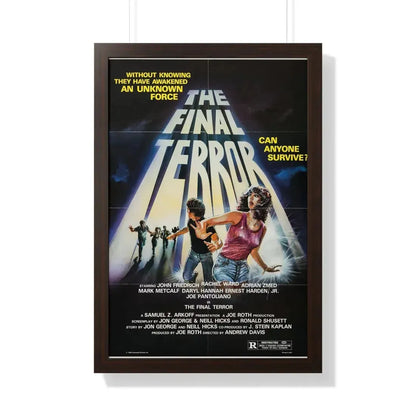 THE FINAL TERROR 1983 - Framed Movie Poster 20" x 30" Walnut - The Sticker Space