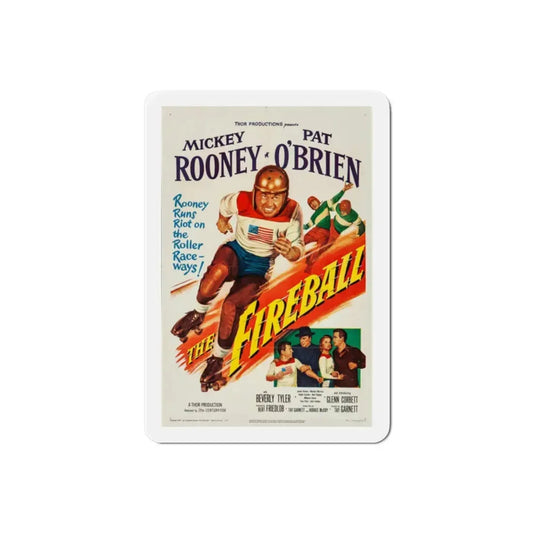 The Fireball 1950 Movie Poster Refrigerator Magnet 2 Inch - The Sticker Space
