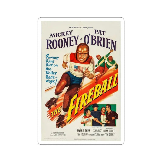 The Fireball 1950 Movie Poster STICKER Vinyl Die-Cut Decal 6 Inch - The Sticker Space