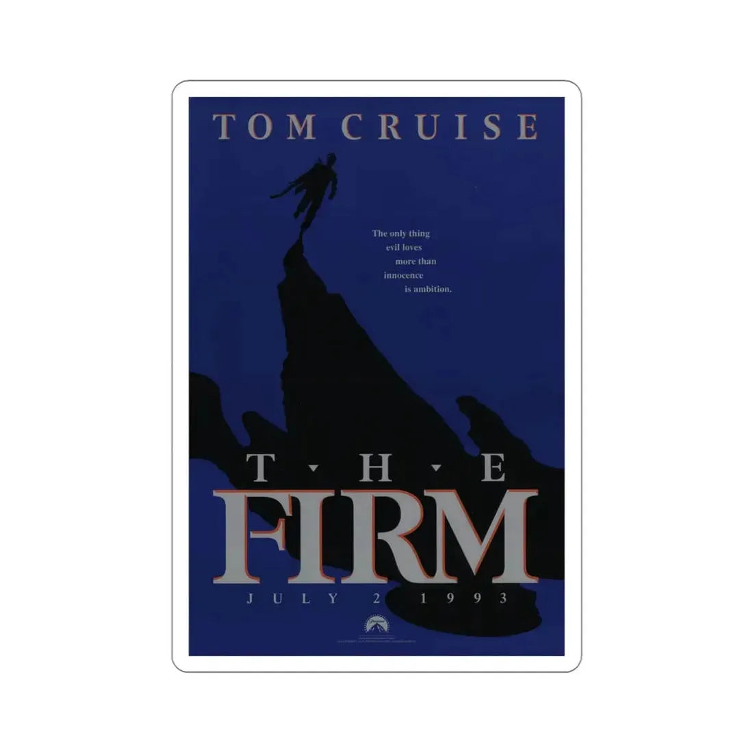 The Firm 1993 Movie Poster STICKER Vinyl Die-Cut Decal 4 Inch - The Sticker Space