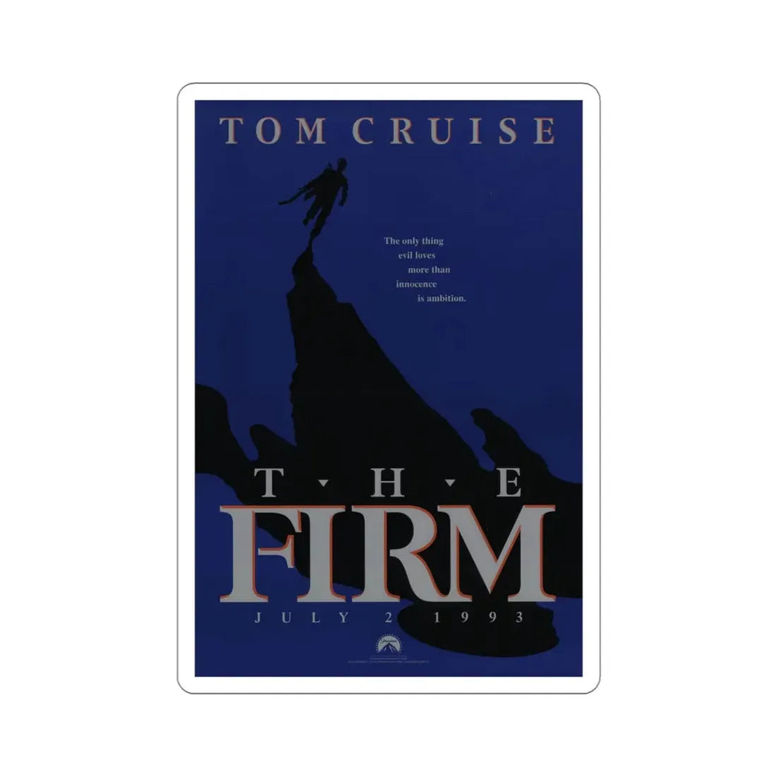 The Firm 1993 Movie Poster STICKER Vinyl Die-Cut Decal 4 Inch - The Sticker Space