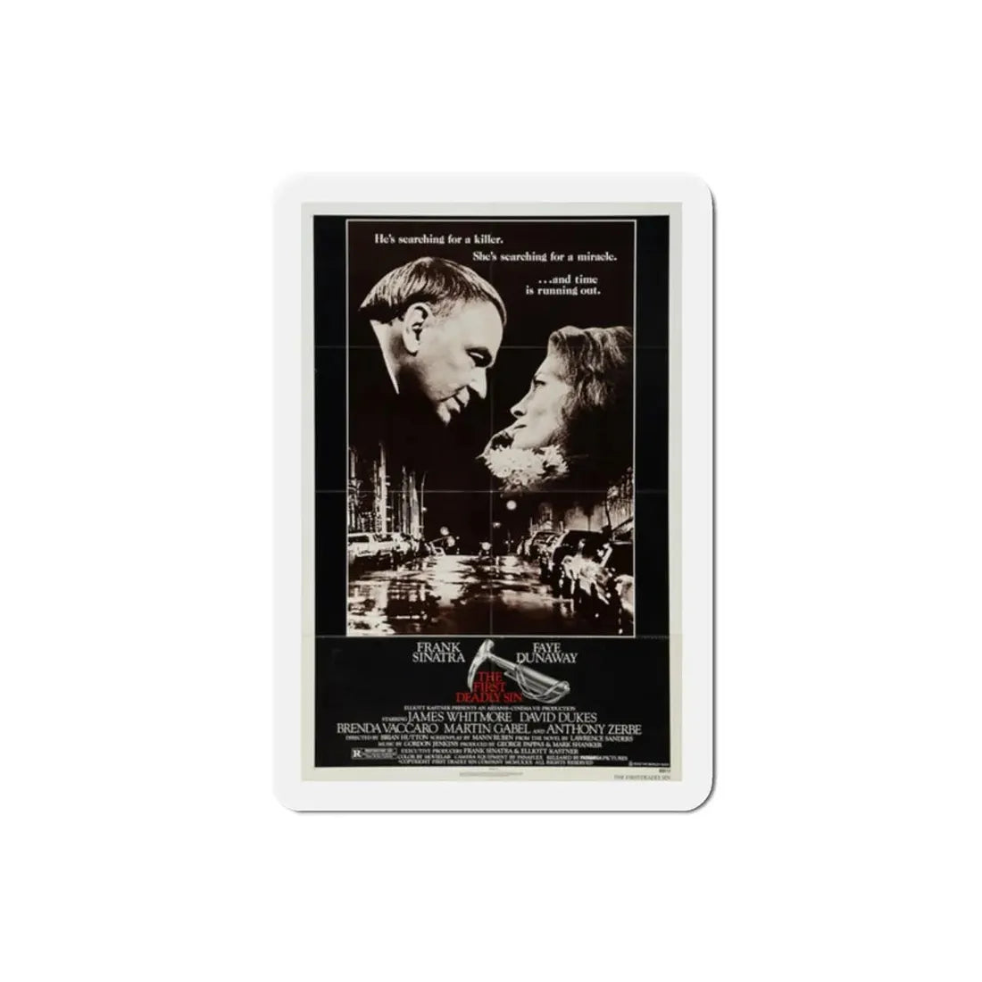 The First Deadly Sin 1980 Movie Poster Refrigerator Magnet 2 Inch - The Sticker Space