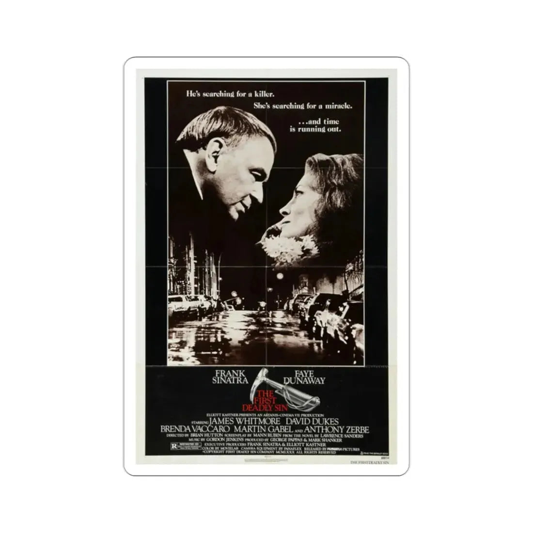 The First Deadly Sin 1980 Movie Poster STICKER Vinyl Die-Cut Decal 2 Inch - The Sticker Space