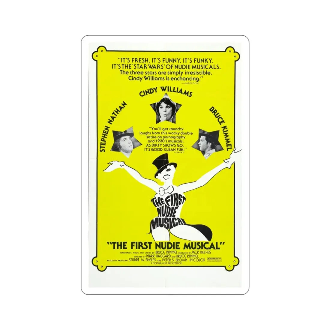The First Nudie Musical 1976 2 Movie Poster STICKER Vinyl Die-Cut Decal 4 Inch - The Sticker Space
