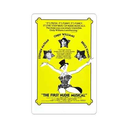 THE FIRST NUDIE MUSICAL 1976 Movie Poster - STICKER Vinyl Kiss-Cut Decal 2 Inch White - The Sticker Space