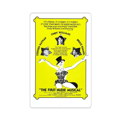 THE FIRST NUDIE MUSICAL 1976 Movie Poster - STICKER Vinyl Kiss-Cut Decal 4 Inch White - The Sticker Space