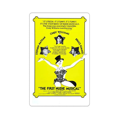 THE FIRST NUDIE MUSICAL 1976 Movie Poster - STICKER Vinyl Kiss-Cut Decal 6 Inch White - The Sticker Space