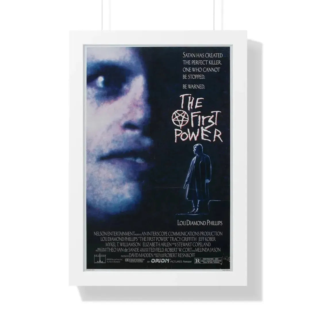 THE FIRST POWER 1990 - Framed Movie Poster 16″ x 24″ White - The Sticker Space