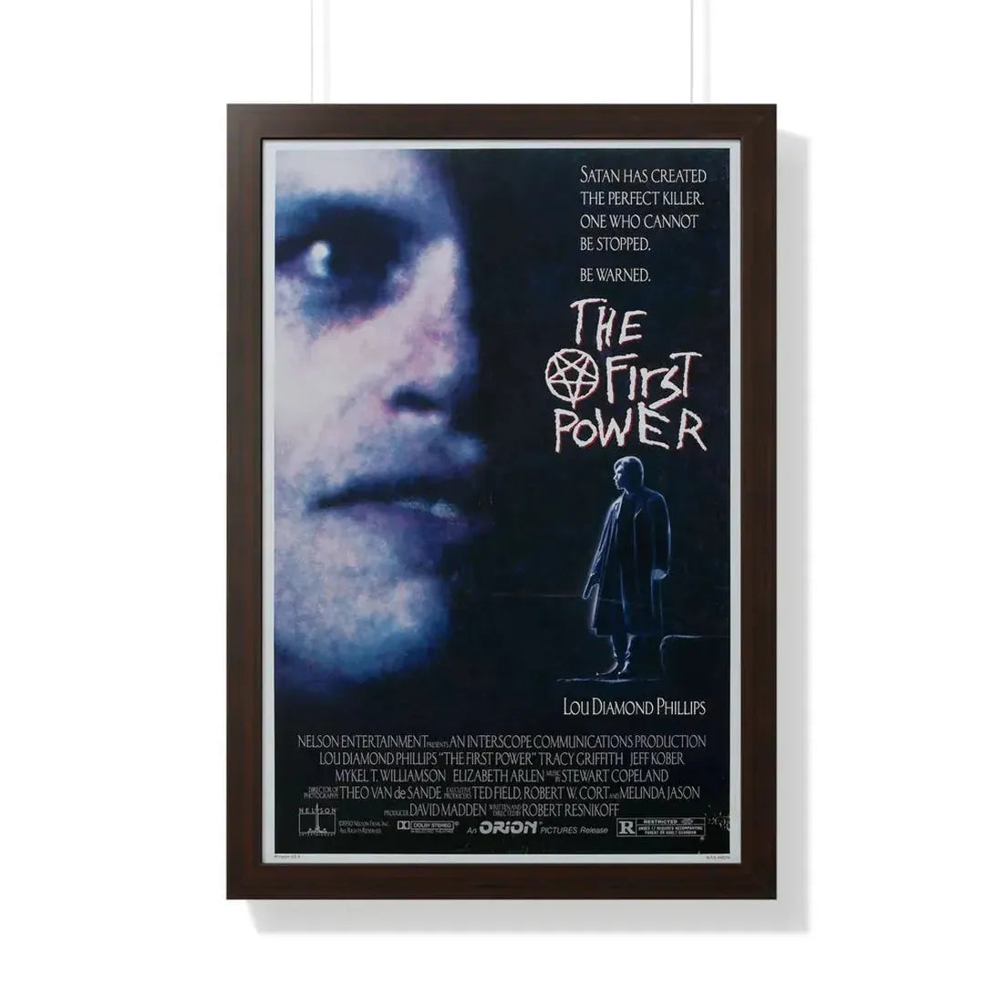 THE FIRST POWER 1990 - Framed Movie Poster 20" x 30" Walnut - The Sticker Space