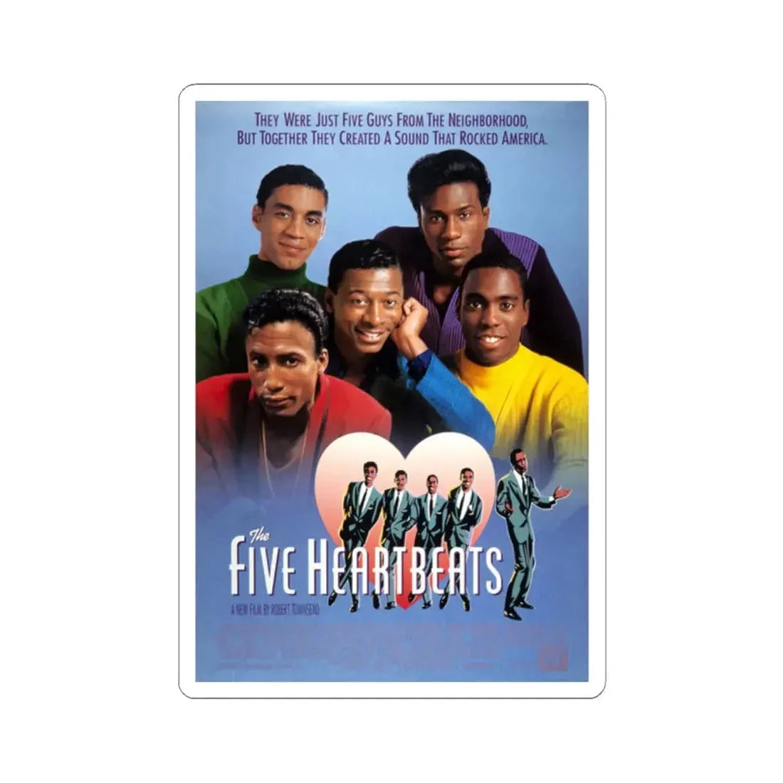 The Five Heartbeats 1991 Movie Poster - STICKER Vinyl Kiss-Cut Decal 2 Inch White - The Sticker Space