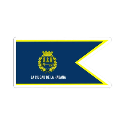 The flag of the city of Havana 1976-2010 (Cuba) STICKER Vinyl Kiss-Cut Decal 2 Inch White - The Sticker Space