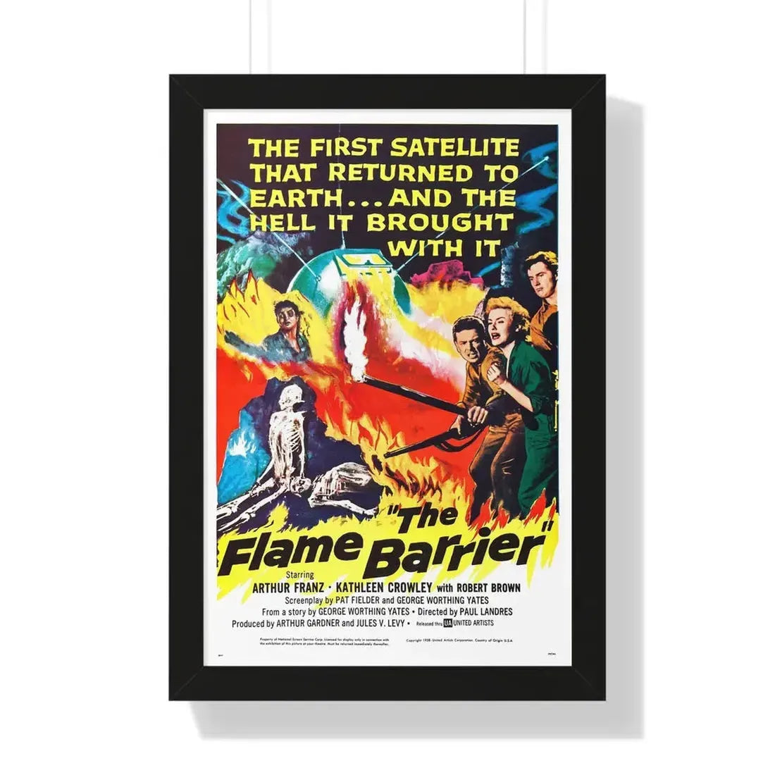 THE FLAME BARRIER 1958 - Framed Movie Poster 16″ x 24″ Black - The Sticker Space