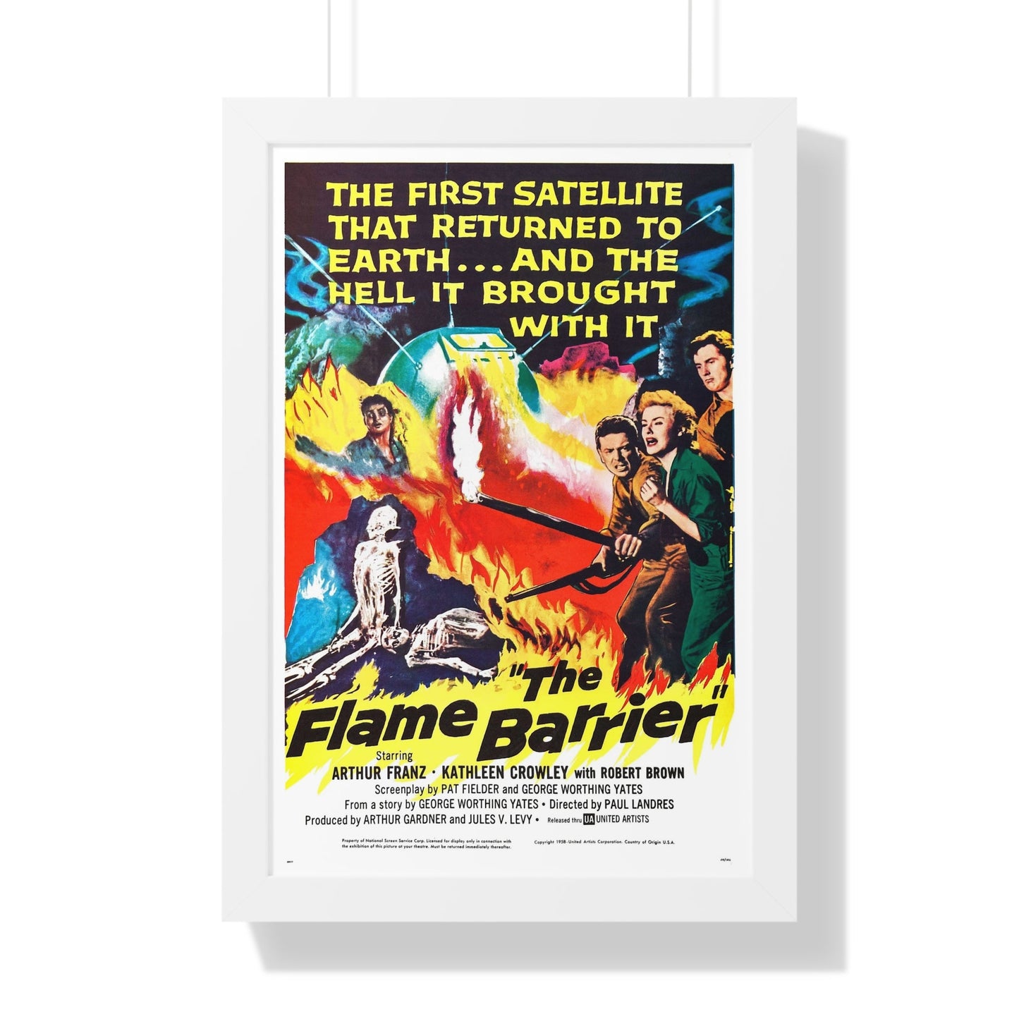 THE FLAME BARRIER 1958 - Framed Movie Poster-16″ x 24″-The Sticker Space