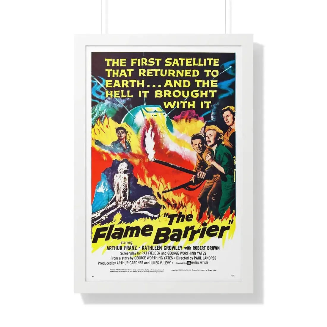 THE FLAME BARRIER 1958 - Framed Movie Poster 20" x 30" White - The Sticker Space